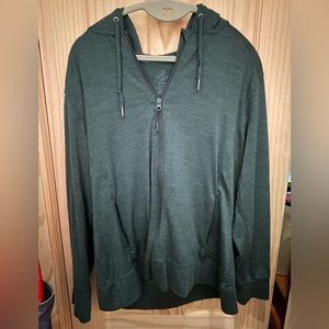 Wool X Ryann Hoodie size XL Merino Wool lovely pine green color